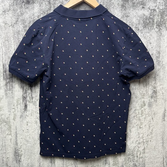 Scotch & Soda Men's Size Medium Blue Cotton Short Sleeve Polo Shirt Pattern - Picture 6 of 6